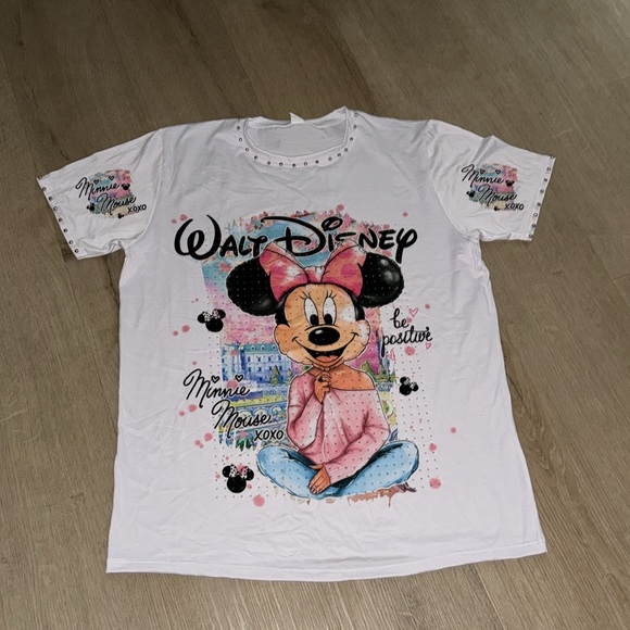White Mickey Mouse Graphic T-Shirt - Picture 2 of 3